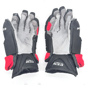 CCM HG12 - Gant de sport d'occasion NHL Pro Stock - Hurricanes de la Caroline (noir/rouge)